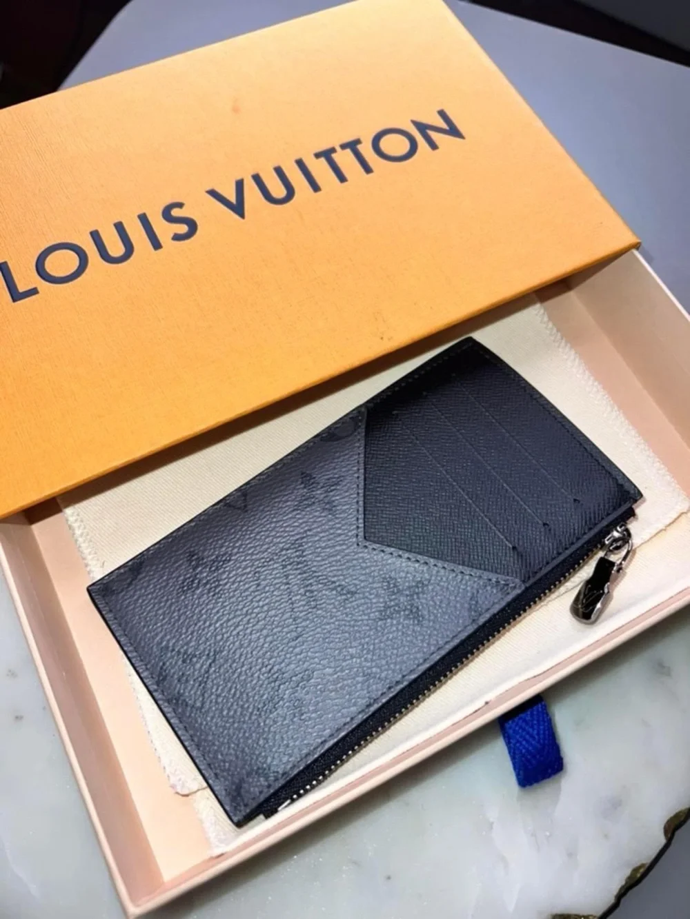 Louis Vuitton Black Monogram Coin and Card Holder - Picture 1 of 8